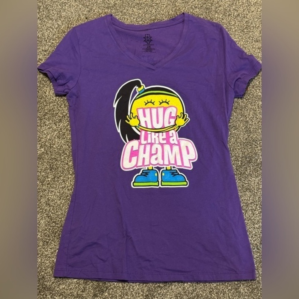 WWE Baylee Hug Like A Champ Purple short sleeve T-shirt size 2XL - Picture 1 of 4
